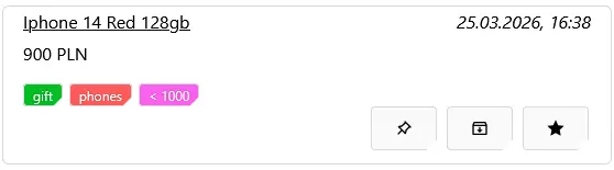 Listing tags screenshot