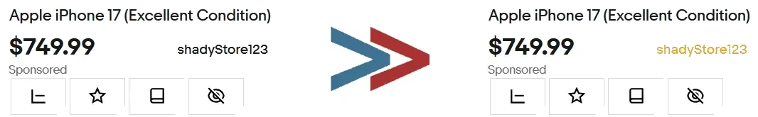 Seller Highlighting screenshot