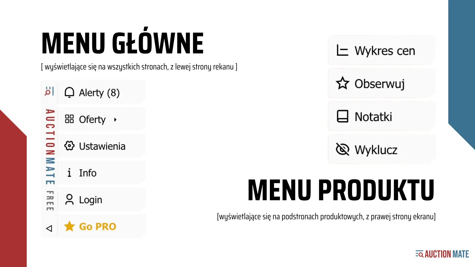 Menu wtyczki z szybkim dostępem do funkcji